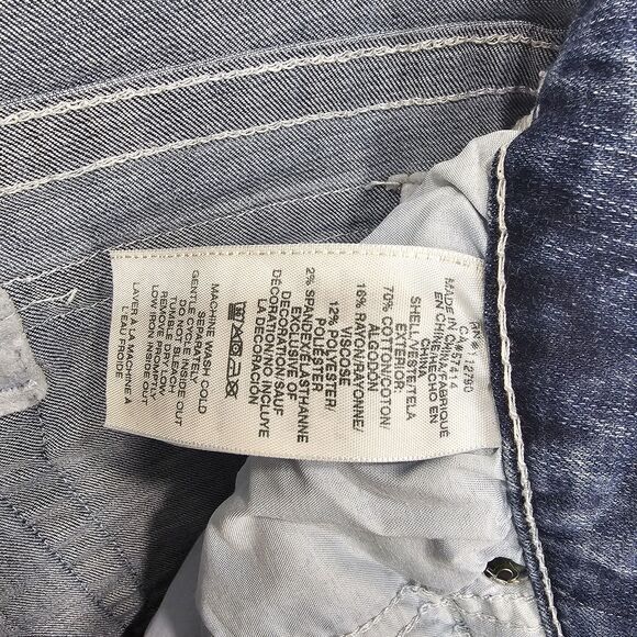 True Religion Billie Mid-Rise Straight  Lace-Up Jean Size 30 - Picture 6 of 7